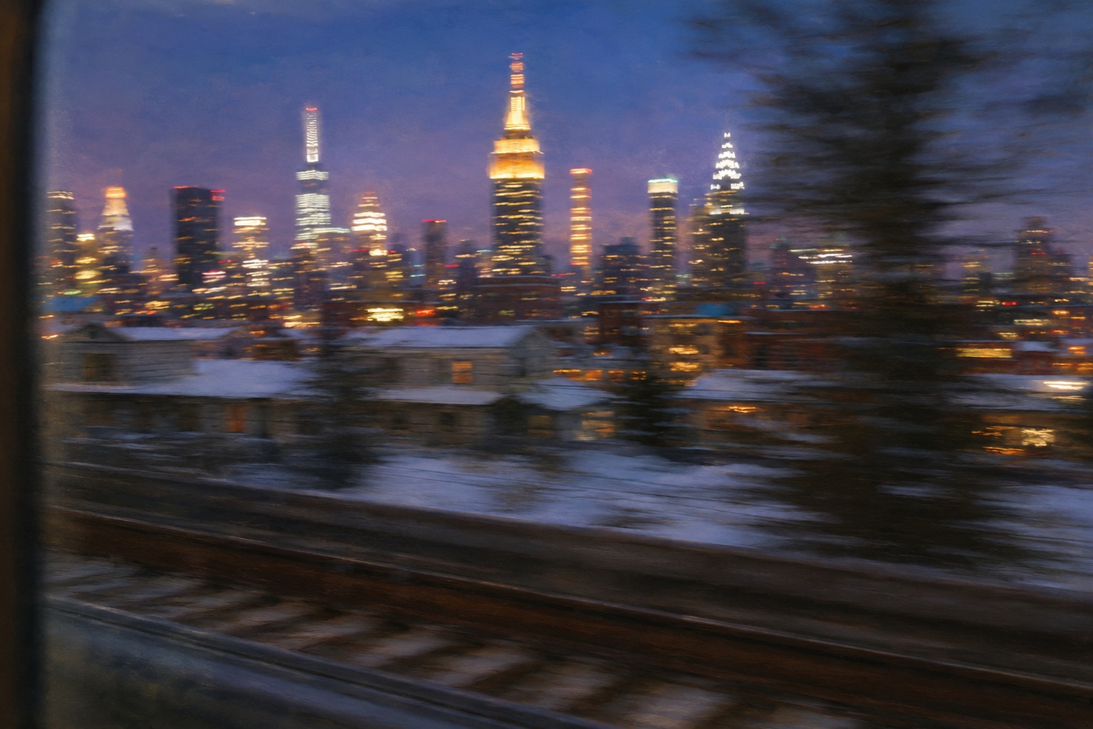NYC from the train
