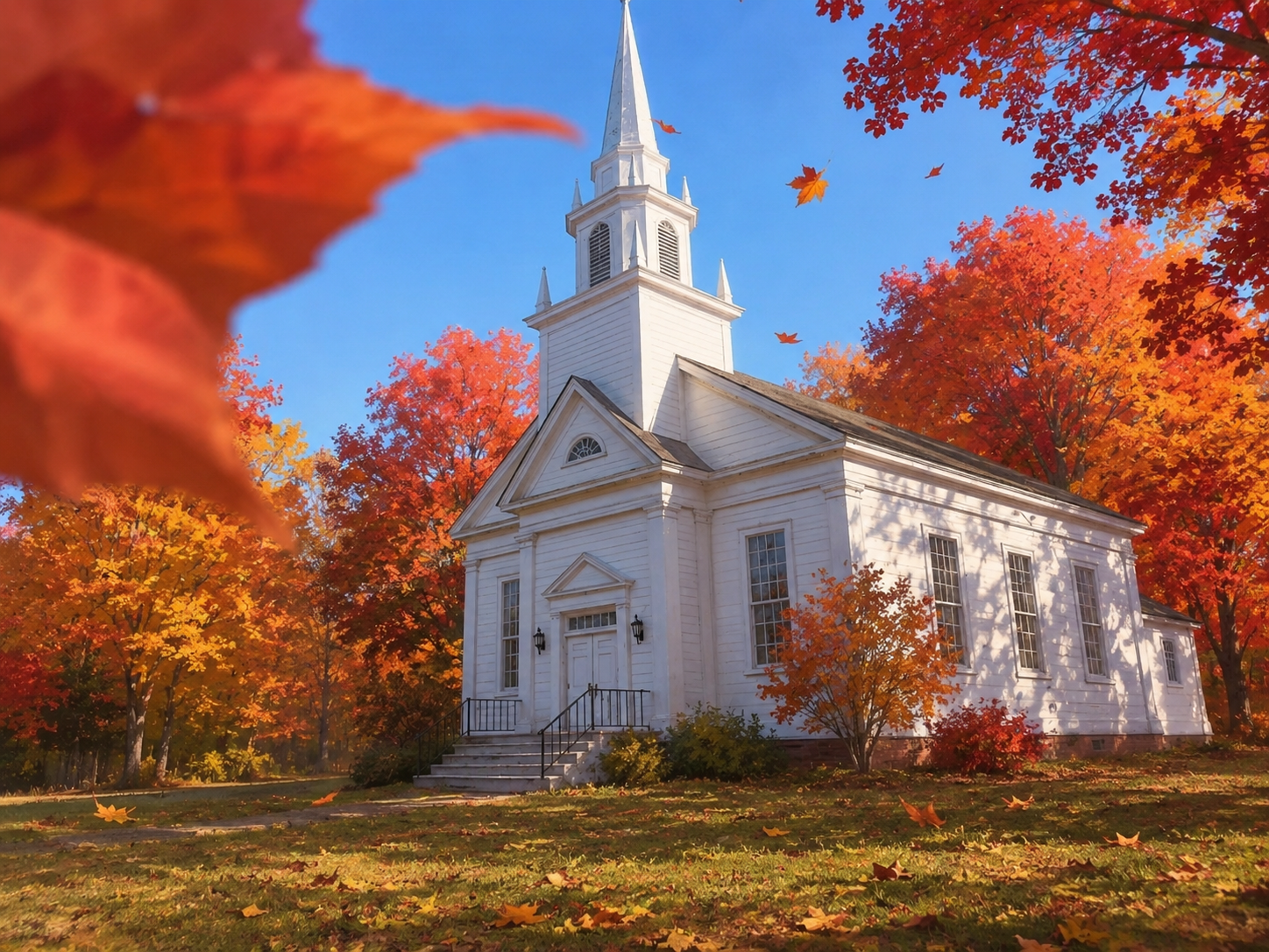 New England white church