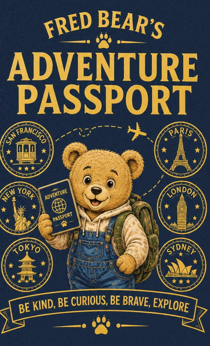 Fred Bear's Adventure Passport hardback cover