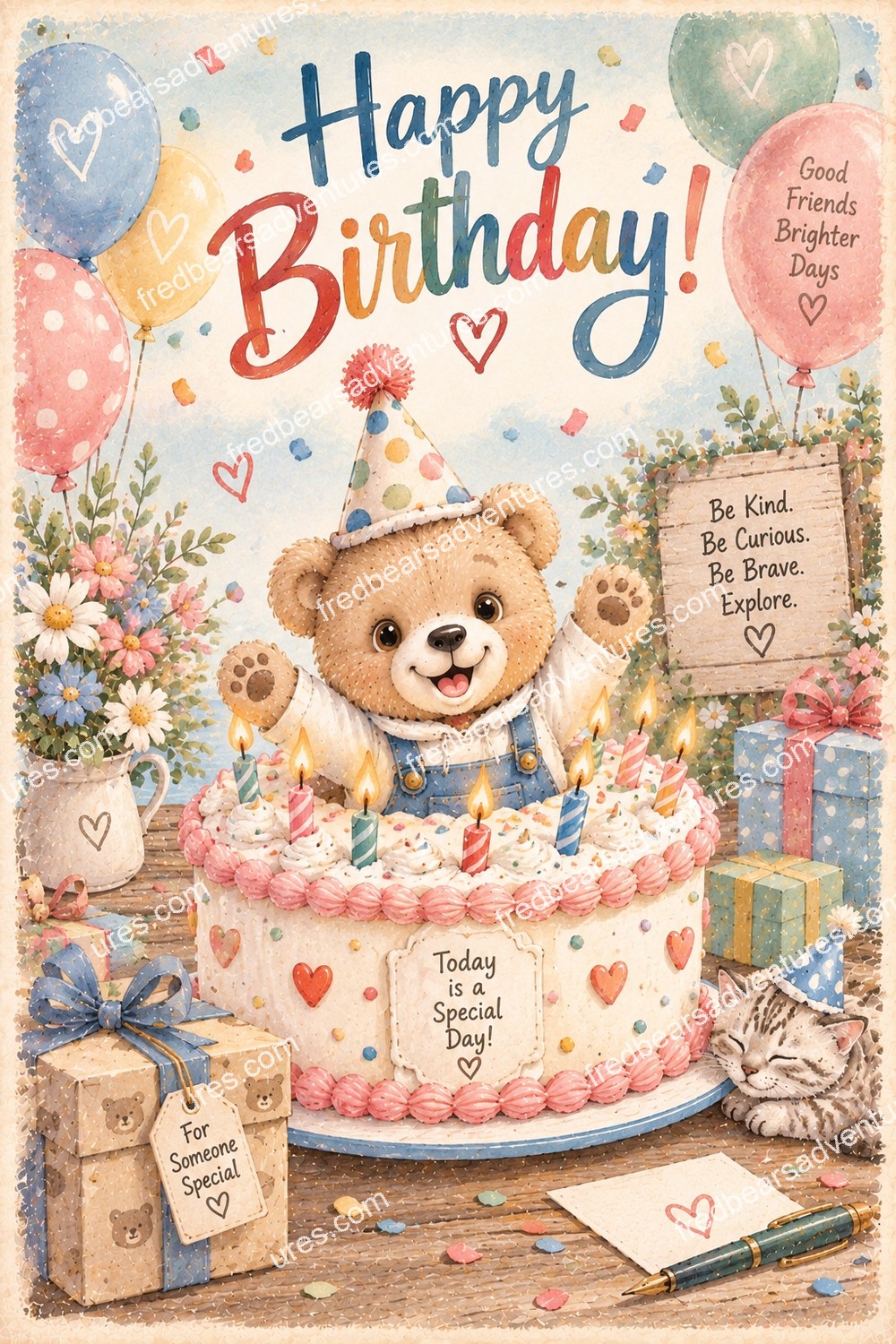 Birthday Celebration Postcard — front