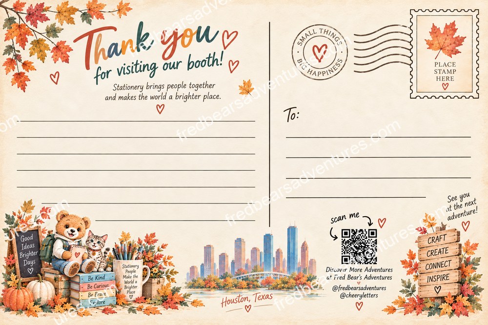 Houston Craft Festival Postcard — back